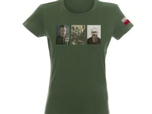 Koszulka damska PILECKI-ULMOWIE-KOLBE,zielona.