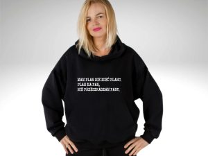 Bluza damska oversize z kapturem PLAN MA PAN