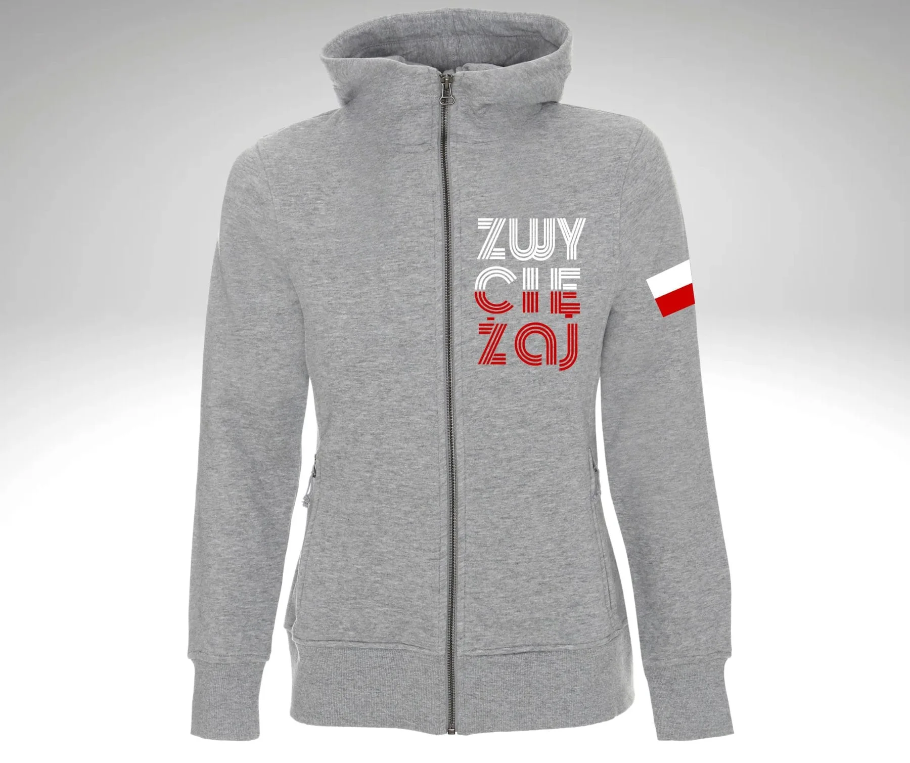 Bluza męska z kapturem rozpinana  ZWYCIĘŻAJ