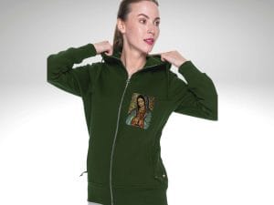 Bluza damska z kapturem rozpinana PATRONKA ŻYCIA POCZĘTEGO