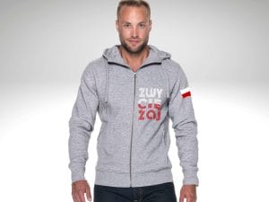 Bluza męska z kapturem rozpinana ZWYCIĘŻAJ Bluza męska z kapturem rozpinana ZWYCIĘŻAJ