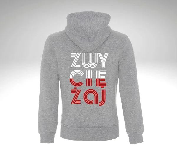 Bluza męska z kapturem rozpinana  ZWYCIĘŻAJ