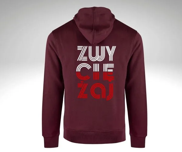 Bluza męska z kapturem rozpinana  ZWYCIĘŻAJ