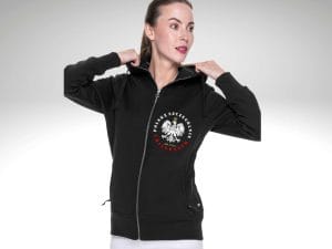 Bluza damska z kapturem rozpinana POLSKĘ SZCZEGÓLNIE UMIŁOWAŁEM