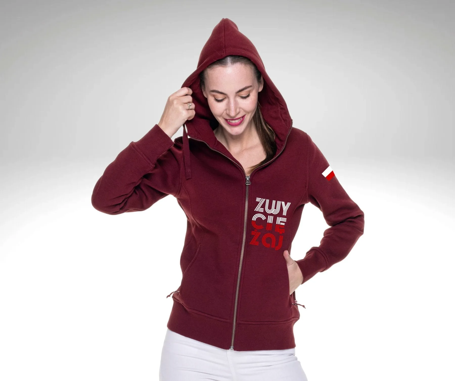 Bluza męska z kapturem rozpinana  ZWYCIĘŻAJ