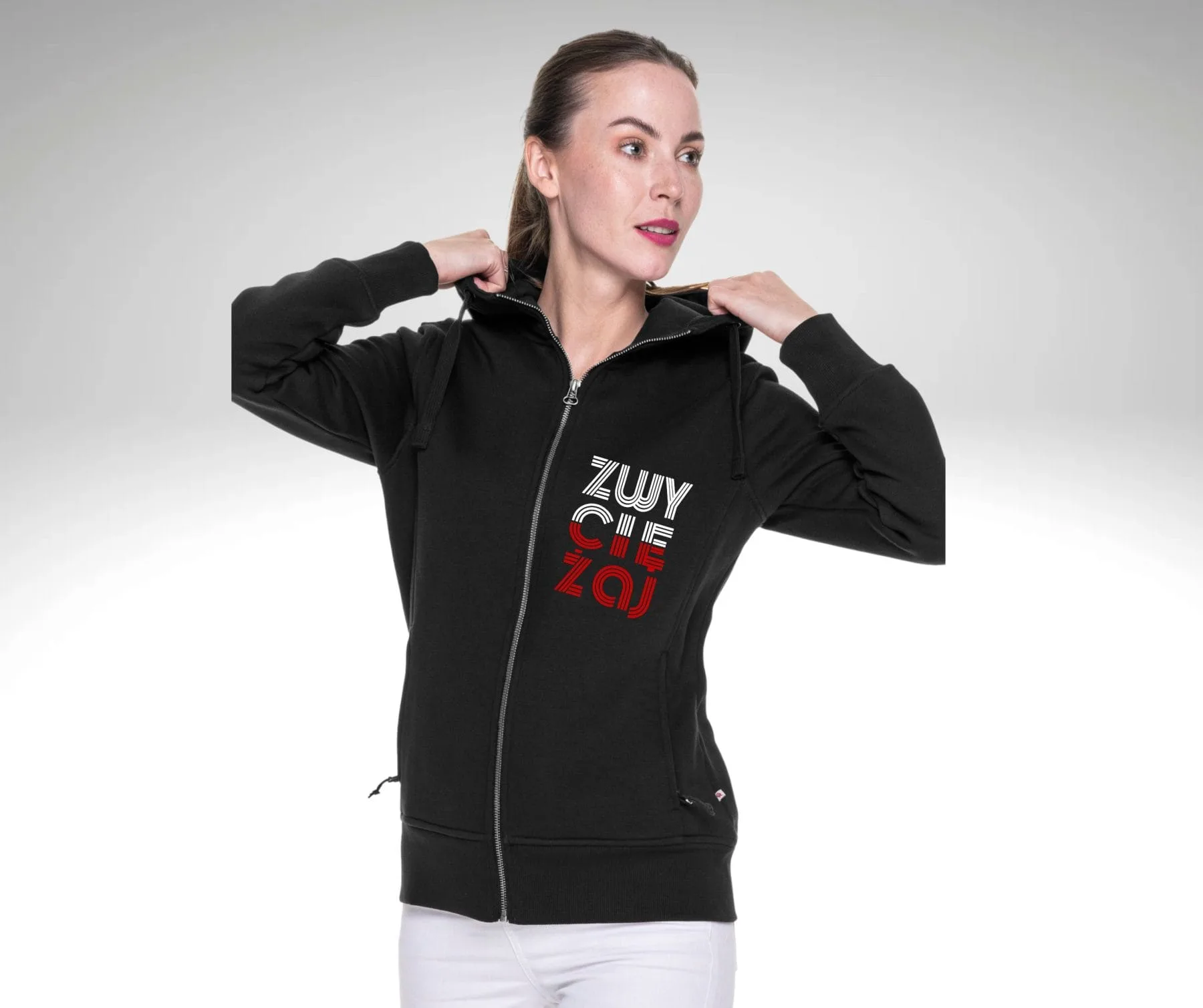 Bluza męska z kapturem rozpinana  ZWYCIĘŻAJ