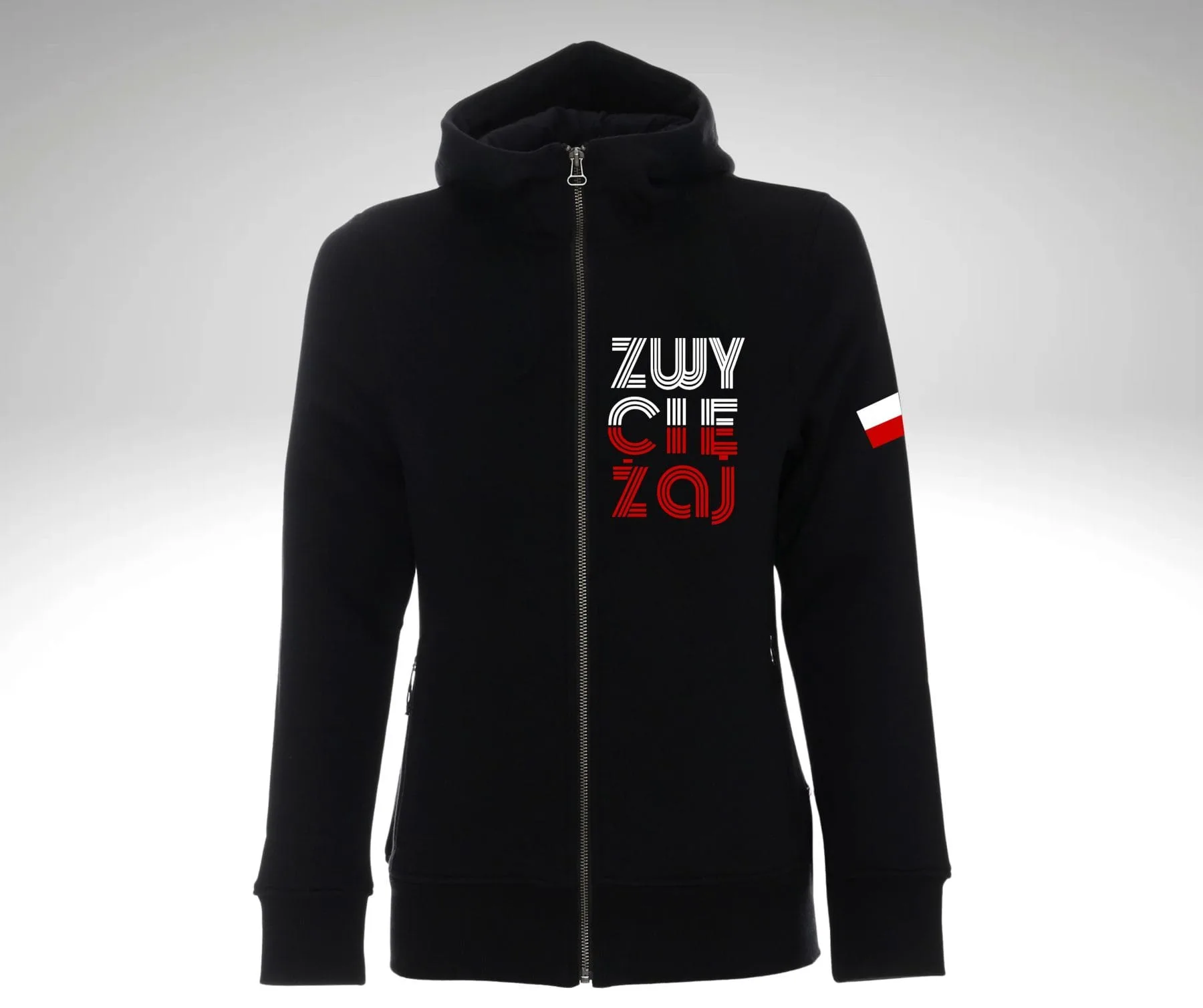 Bluza męska z kapturem rozpinana  ZWYCIĘŻAJ